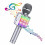 Wireless Karaoke Microphone with LED Lights 4-in-1 Silver 1