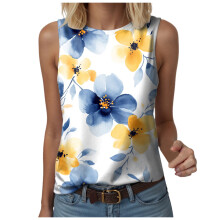 Women's Tank Top Summer Casual Crew Neck Sleeveless Loose