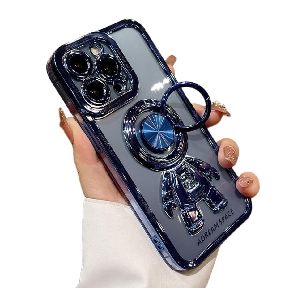 Electroplated Astronaut Ring Phone Case With Invisible 919886065440