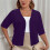 Women's Oversized Solid Cardigan Short Sleeve Open-Front 3