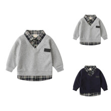 Cappotto invernale da bambino in cotone a quadri con tasche