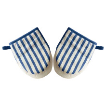 Oven Mitts BBQ Gloves Heat-Resistant Blue 14x18cm