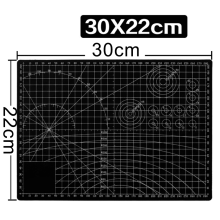 Cutting Mat Double-Sided A4 Black Waterproof Craft Sewing
