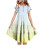 Mädchen-Sommerkleid, hellblau, Rüschenärmel, gestufter A-Linien-Schnitt, Midi 2