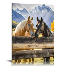 Personalized Horse Art Print with Names 12x16 in