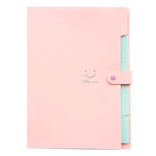 A4 Document Organizer with Index Tabs and 3 Pockets