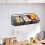 Ginger and Garlic Storage Box Wall-Mounted Black Iron Basket 2
