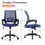 Mesh Conference Room Chairs with Wheels Blue 2 Pack 6