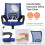Mesh Conference Room Chairs with Wheels Blue 2 Pack 7