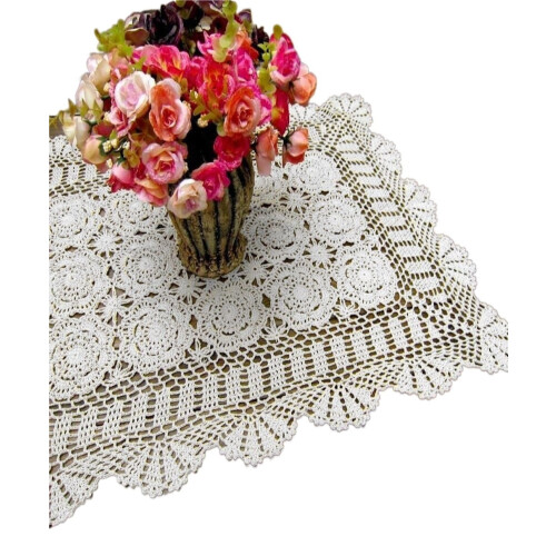 Cotton Crochet Table Runner Rectangular 1 PC