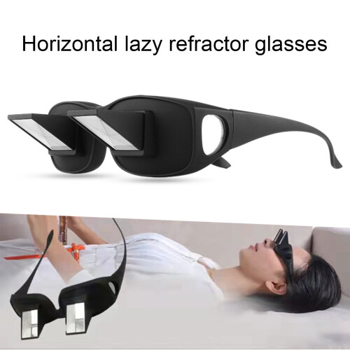 Horisontale lazy prisme-briller, sklisikkert ABS-materiale, 1 par