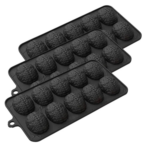 Skeleton Brain Silicone Cake Mold 10-Cavity 3pc