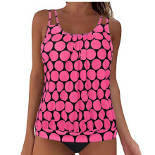 Maillot de bain tankini pour femme avec haut imprimé et short