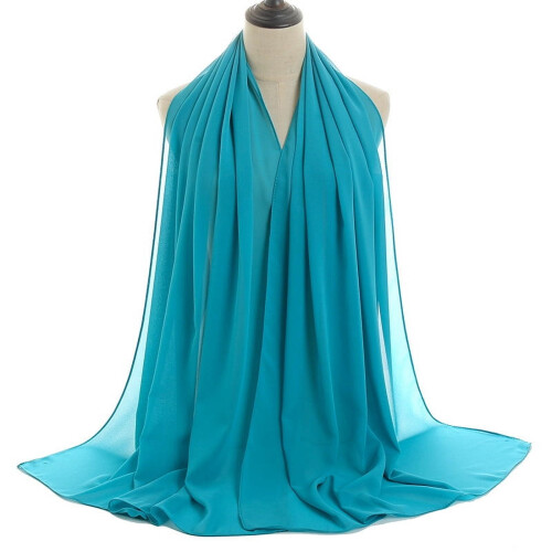 Hijab de chiffon para mulheres, macio e leve.