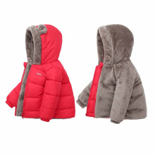 Kinder-Kapuzenjacke aus Baumwolle mit Fleecefutter – Warme Oberbekleidung