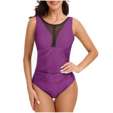 Costum de baie dintr-o singură piesă pentru femei, cu control al abdomenului și plasă