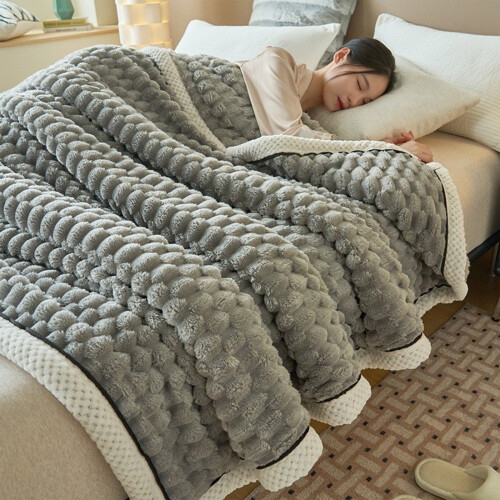 Couverture en flanelle polaire extra épaisse double couche