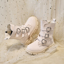 Botas cortas infantiles con cremallera lateral, estilo británico.