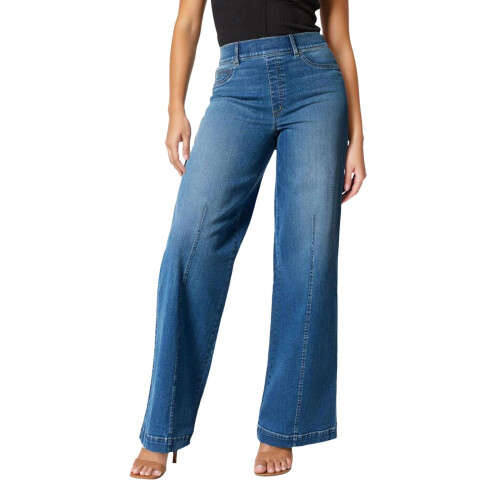 Women's Straight Leg High Waisted Jeans Blue