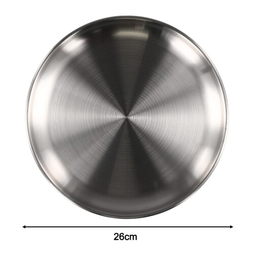 Stainless Steel Dinner Plates 4 Pack 1