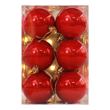 Christmas Balls Decorations Red 2.36 Inch 12 Pieces