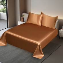 Ice Silk Bed Sheet Set Soft Breathable 3-Piece