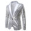Men's Sequin Jacket Slim Fit Notched Lapel 1-Button 1