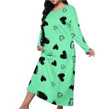 Women's Casual Long Robe Pajamas Army Green M