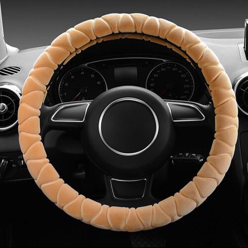 Steering Wheel Cover Polyester Velvet 38cm Elastic