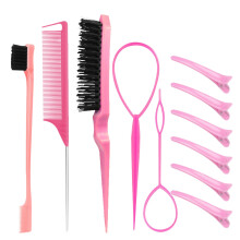 Haarstyling-Werkzeugset, Kämme und Bürsten, 11-teilig
