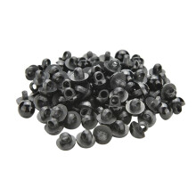 Black Resin Craft Buttons Round 100 Pieces