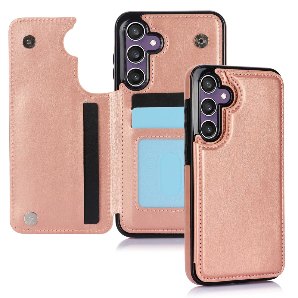 Magnetic Flip Wallet Case For Samsung Galaxy A15 5G Rose 939152639243