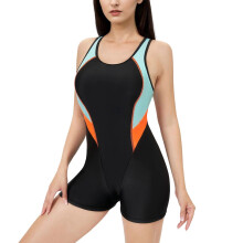 Maillot de bain une pièce dos nageur shorty pour femme, style athlétique
