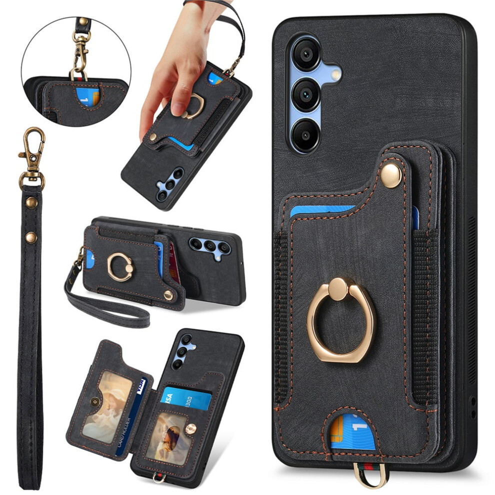 Samsung Galaxy A25 5G Pu Leather Wallet Case Black 919886078402