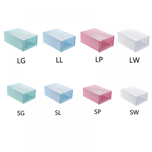 Clear Plastic Shoe Boxes Stackable 12-Pack 2