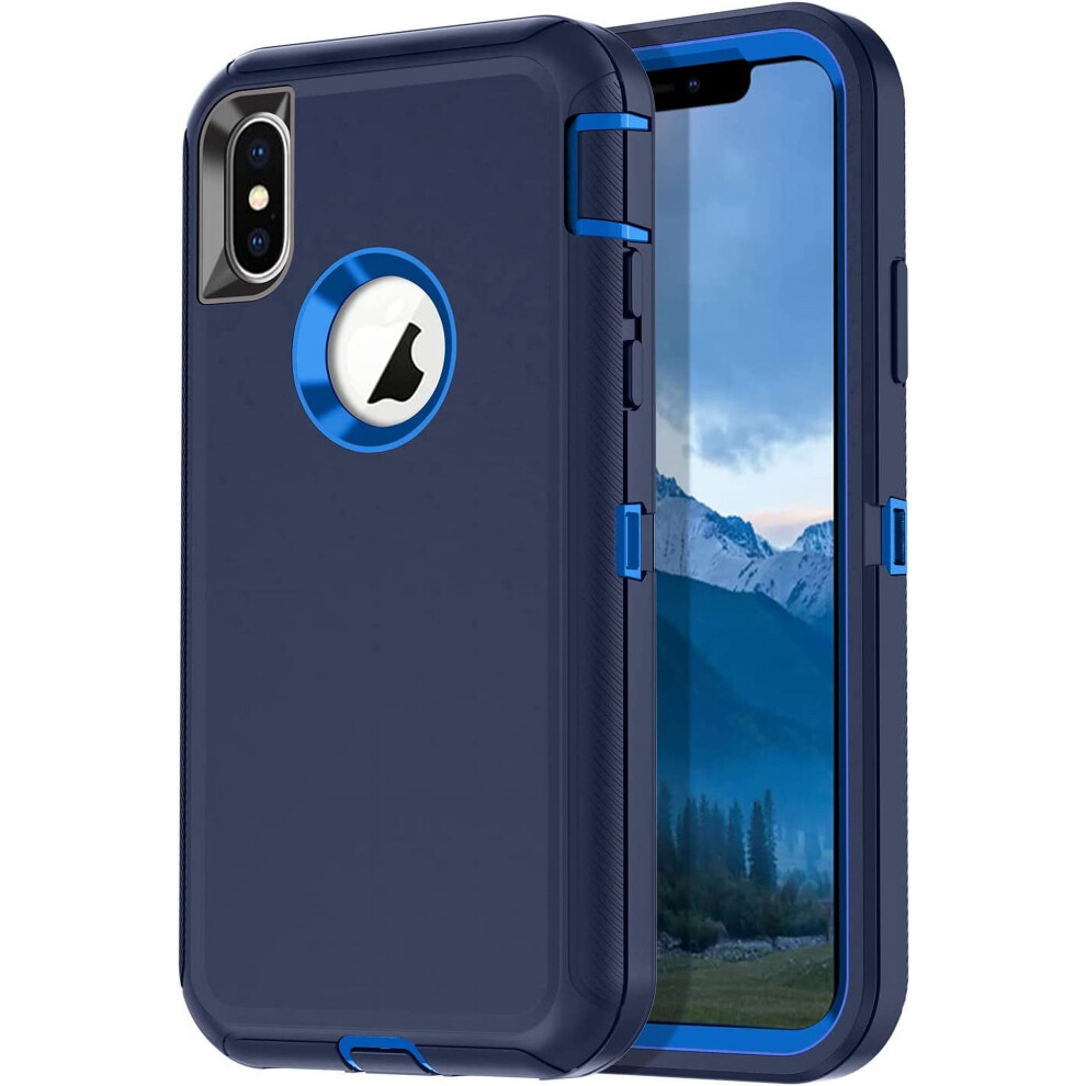 Iphone Xs Max Shockproof Triple-Layer Rugged Case Blue 9401284145622