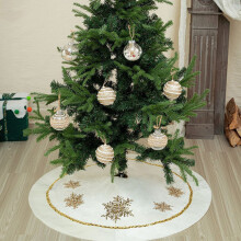 Falda para árbol de Navidad de terciopelo con lentejuelas y copos de nieve, 24 pulgadas (36 pulgadas)
