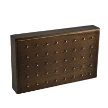 Wood jewelry organizer for lip and tongue rings display rack