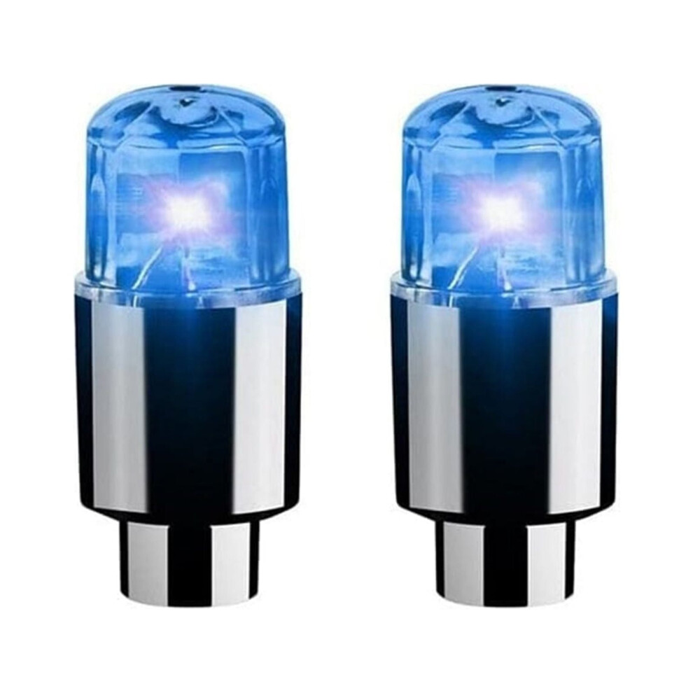 Led Valve Stem Caps Lights 2Pcs Blue 939152632190
