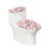 WC-Sitzbezug-Set mit Rosenmuster, universeller elastischer Rand 1