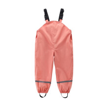 Kids Waterproof Rain Pants with Suspenders Watermelon Red