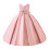 Robe de bal rose princesse sans manches pour fille, ornée de fleurs. 1
