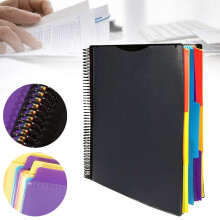 Plastic Multi-Pocket Folder with Dividers 12 Pockets 5