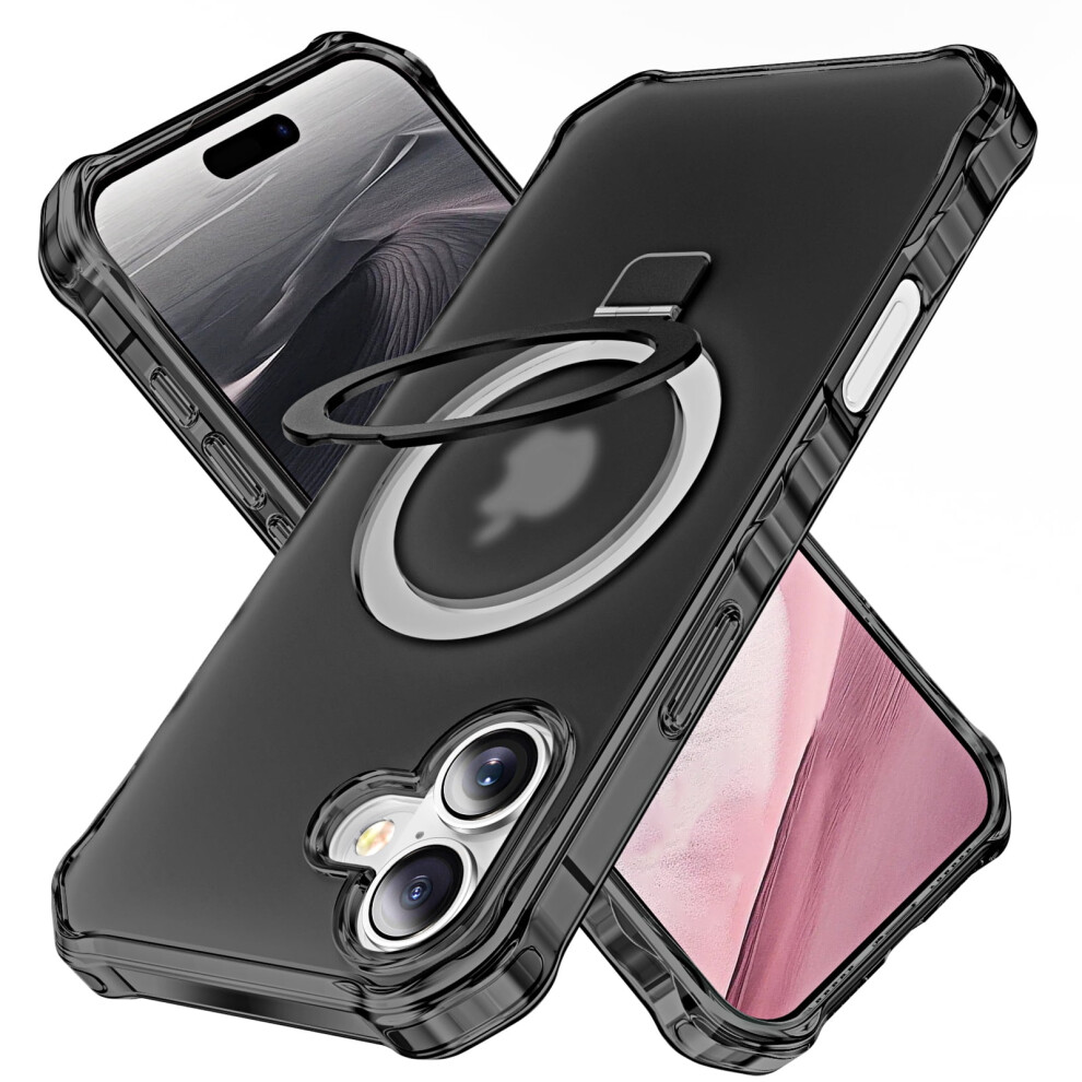 Iphone 16 Plus Case Matte Magnetic Rotatable Kickstand 9132278425412