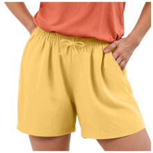 Women's Cotton Linen High Waist Wide Leg Shorts Light