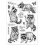 Realistic Raccoon Butterfly Clear Silicone Stamp Set 5