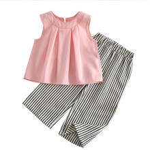 Toddler Girl 2-Piece Outfit Set Sleeveless Top and Wide Leg