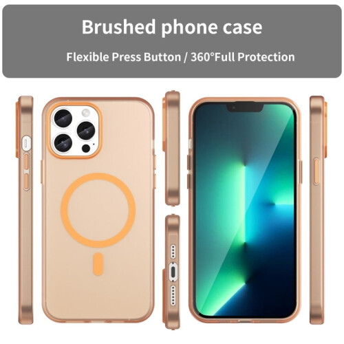 iPhone 13 Pro Max MagSafe mat transparant TPU+PC hoesje 1