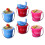Mini Beach Bucket Garden Figurines Assorted Colors 6 pcs 3