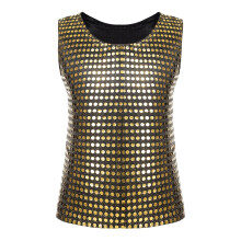 Sequin Sleeveless Vest Top for Toddlers Army Green 6-7 Years